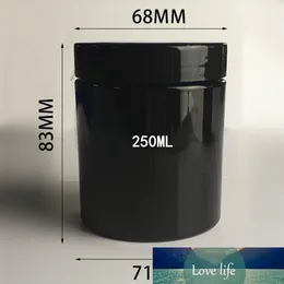 Üst düzey siyah Pet Plastik Kozmetik Kavanoz Şişeleri 50ml 60ml 80ml 100ml 150ml 200ml 250ml 500ml Kapaklarla İç Kapak Doldurulabilir BPA Bedava Sızıntı Proof