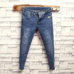 Jeans da uomo Primavera Estate Pantaloni da uomo alla moda coreani alla moda Boyfriend Drop Stretch Designer casual attillati pantaloni da lavoro slim blu