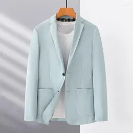 Ternos masculinos de primeira classe Men vestido casaco moda coreana slim fit high elástico masculino blazer jacket primavera smart casual clássico terno