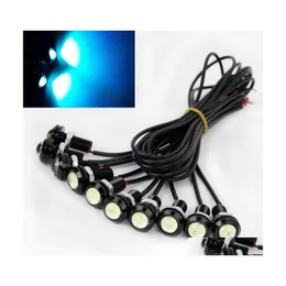 Daytime Runnung Lights 18Mm Eagle Eye Led Cool Ice Blue 9W Running Light Car Motorcycle Drl Accessories Marker Fog Lamp Backup Drop Dhcqm