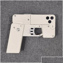 Gun Toys Ic380 Cell Phone Toy Pistol Soft Folding Blaster Shooting Model For Adts Boys Children Outdoor Games Drop Delivery Dhx3F
