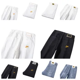 Мужские джинсы весна-лето тонкие облегающие европейские и американские высококачественные брендовые маленькие прямые брюки с двойной буквой F KF9926-1