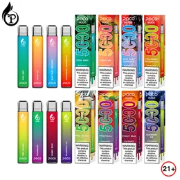 Spanienlager für EU Original E Cigarette Poco Riesige Einwegvape -Vape -15 -ml -Pod 5000 Puffs 650 mAh Mesh Spule wiederaufladbare Disposbale -Vapes