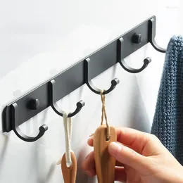 Hooks Row Hook Wall för Hanging Hat Clothers Coat Hanger Key Thandduk Hållare Dörr Badrum förvaring Rack
