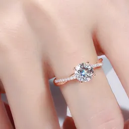 Ringar diwenfu 14k rosguld smycken öppen ring för kvinnor anillos mujer bizuteria anillos de white diamant gemstone diamant ringer box r230223