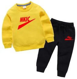 New Children Clothing Sets For Boys Long Sleeve Top Pants 2-Piece Set Autumn Suit Children's Clothing Apparel Outfit Brand LOGO Print