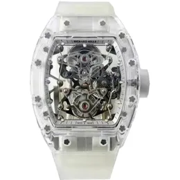 يراقب مصمم الساعات المرسى الجودة عالية الجودة الفاخرة المضيئة الياقوت الرياضية المضادة للماء ، الموضة ذاتية الرياح الأوتوماتيكية ساعة Montre Luxe Skeleton Watches White with Box