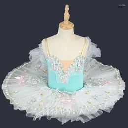 무대웨어 블루 프로 발레 투투 아이 어린이 소녀 소녀 성인 팬케이크 댄스 giselle paquita 의상 발레리나 드레스