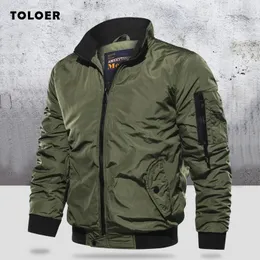 Herrenjacken Militärjacke Herren schlanker Bomberjacke AURNN WINTER MEN OUTERWEOK CASISSLICHE LANGE SCHLÜSSE