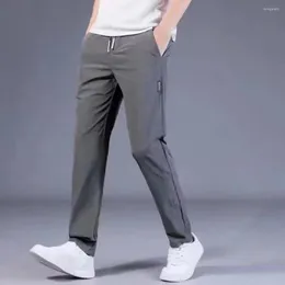 Pantaloni da uomo Pantaloni sportivi alla moda Elastico in vita Caldo Colore puro Allacciatura Lunga da indossare tutti i giorni