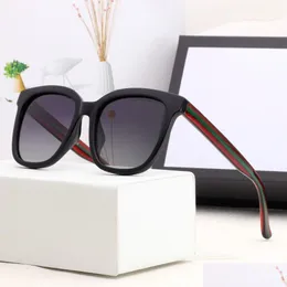 Solglasögon Gradientfärger Square Uni One Piece UV400 Shades Fashion For Women Män Drop Leveranstillbehör Dh20o