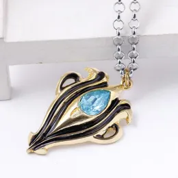 Подвесные ожерелья мультяшные аниме Ожерелье Ожерелье Эмблема Черная Золотая мода Классическая Цепная Цепная Кокер высококачественных подарков