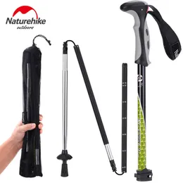 Trekking Poles NatureHike Carbon Fiber Walking Sticks Camping Vandring Ultralight Folding Justerbar Telescopic Alpenstocks Trekking Pol Walking J230224