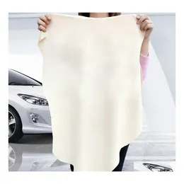 Towel Natural Chamois Leather Wash Suede Genuine Car Absorbent Quick Dry 5 Size Cleaning Cloth Arrive Drop Delivery Mobiles Motorcycl Dhvgf