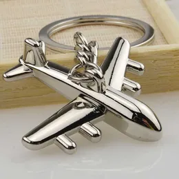 Key Rings 12pcslot Civil Aviation Air Plane Metal Alloy Keychain Keyfob Keyring Gift For Men Women J230222