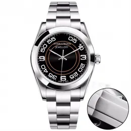 Męski zegarek automatyczny projektant mechanicznych zegarków 39 mm gładka ramka Silver Pasek ze stali nierdzewnej Sports Mens Wristood Man Man Man Manta Montre de Luxe