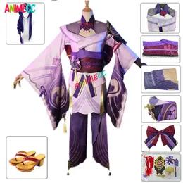 Тематический костюм игра Genshin Impact Raiden Shogun Cosplay Costume Baal Wig Cosplay Costum