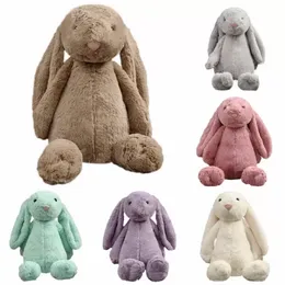 Kinder langer Ohrhörigkeit Kaninchenpuppen weich gefüllte Tiere schlafen süße Cartoon Plüsch Spielzeug Kinder Ostergeburtstag Geschenk 7485