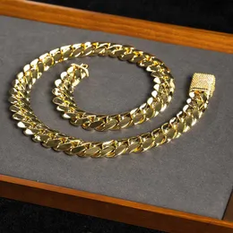 Wholesale Choker 18k Gold Custom Gold Cuban Link Chain 24k Gold Cuban Miami Chain 18mm Miami Cuban Chain Necklace