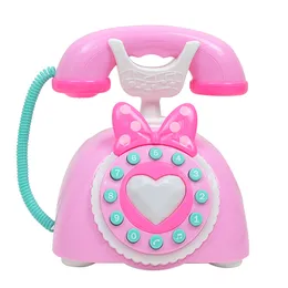 Toy Walkie Talkies Plastic Electronic Vintage Telephone Landline Kids Pretend Play Early Educational Toy Birthday Gift 230225