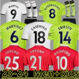 23/24 Manchester Sancho Soccer Jerseys fans Man Bruno Fernandes Lingard Pogba Rashford 2023 Maguire James Love Unites Football Shirt f￶re matchen 888