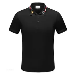 202 Polo a righe firmate magliette Polo serpente Polo ape floreale T-shirt di lusso polo uomo moda High Street