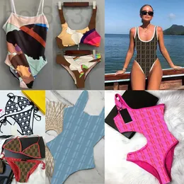 Kadınlar artı boyutu mayo tasarımcısı moda kadın seksi kızlar banyo takım elbise yaz mayo plaj bikinis set mektup deseni kadınlar bodysuit yüzme giyim z9v2