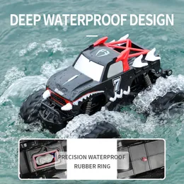 RCロボット1 16 4WDオフロードリモートコントロール車両水陸両用登山RCおもちゃ車スタント子供230224
