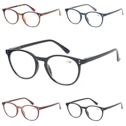 نظارة شمسية Turezing 4 Pack Reading Glasses 2023 Fashion Men Women Eyewear مع إطار بيضاوي الربيع المفصلات الزخرفية النظارات HD READERSUNGLA