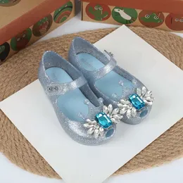 Sandals Mini Melissa Girl s Fashion Princess Soft Sole Diamond Breathable Non Slippery High Quality Jelly Beach Shoes HMI094 230224