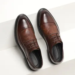 Dress Shoes Oxford Mens Formal Business Laceup Full Grain Leather Minimalist for Men men dress shoes 230224