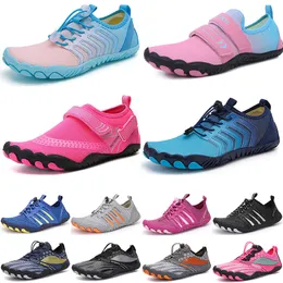 Homens mulheres esportes aqu￡ticos Sapatos de ￡gua de ￡gua branca cinza azul de praia ao ar livre rosa 013