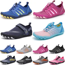 Homens mulheres esportes aqu￡ticos Sapatos de ￡gua de ￡gua branca cinza azul rosa de praia ao ar livre 007