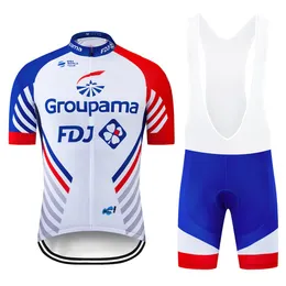 2021 Groupama FDJ Team Cycling Abbigliamento Maglie per bici Shorts Shorts Shorts Sets Ropa Ciclismo Quick Dry Pro Bicycling Maillot Pants246y