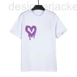 Men's T-Shirts Designer Letter Love Spray Paint Printing Short Sleeve T-shirt Men Women Loose Trendy 17Y2