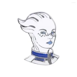 Broschen Spiel Mass Effect Liara Emaille Pin Brosche Für Frauen Männer Kleidung Hut Rucksack Aktentasche Zubehör Fans Revers Schmuck Geschenk
