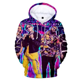 Męskie bluzy bluzy Wamni Farruko mężczyzn Kobiet bluzy z kapturem duży sweter z kapturem mody cosplay pullover topy proste ubrania Hip Hop