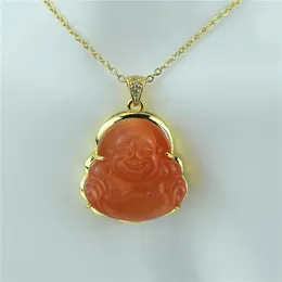 Collane con pendente 2023 Grande Giada Hetian Religioso Buddha Clavicola COLLANA PACE Gioielli Regalo da donna Uomo squisito