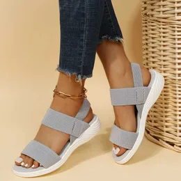 Сандалии Llarge Size Flying Woven Sandals Женские женские летние новое модное одно словес