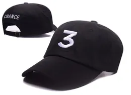 Nero Cachi Popolare CHANCE il rapper 3 Cappello da papà Lettera Ricamo Berretto da baseball Hip Hop Streetwear Rana Snapback Cappello da papà Bone8235571