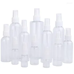 Vorratsflaschen, 50 Stück/Set, 5 ml, 10 ml, 15 ml, 20 ml, 30 ml, 50 ml, 60 ml, 80 ml, 100 ml, leer, durchsichtiger Kunststoff, Spray, feiner Nebel, nachfüllbarer Behälter