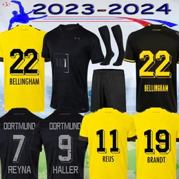 23 24 Bellingham Futbol Formaları Hayranları Versiyon Haller Reus 2023 Dortmund Evde Erkek Oyuncu Versiyonu Reyna Brandt Balr Futbol Gömlek S-4XL
