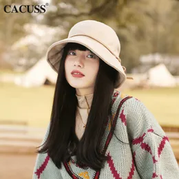 HBP BRIM HAT Fisherman 's Wide Wholesale Spring Winter Conice 레트로 문학적 패션 최고 한국 두꺼운 따뜻한 여성 분지 모자 P230327