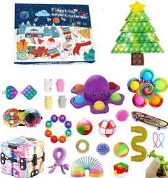 لعبة إزالة الضغط 24 يومًا/مجموعة ألعاب عيد الميلاد تقويم Advent Calendar Pack anti anti stup toy toy regring figet toy blind box gift 230224
