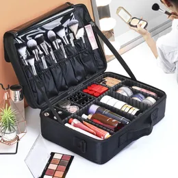 Kosmetiska väskor fall oxford tyg makeup väska stor kapacitet med fack för kvinnor reser kosmetiska fall 230225