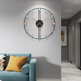 ساعات الحائط غرفة المعيشة الأيدي 3D المطبخ الحديث جولة الكوارتز آلية كبيرة Horloge Murale ديكور WW50WC