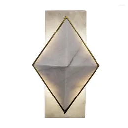 Lampada da parete in marmo Led El Hall Parlor Light Corridoio Scale Sconce Montaggio superficiale Apparecchi di illuminazione per atmosfera domestica