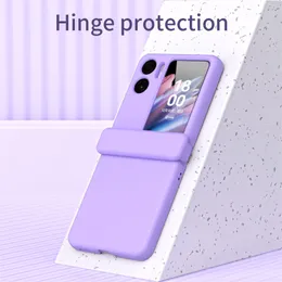 Dobradiça magnética Makaron Capa dobrável para celular para OPPO Find N2 Flip Design Shell