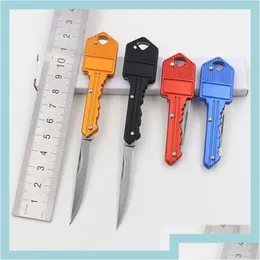 Other Arts And Crafts Keychains Lanyards New Hunting Knives Safety Keychain Set Wholesale Self Defense Bk Alarm Keys Whistle Drop Del Dhhkv