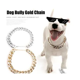 Auto DVR Dog Collars Frease Collana della moda per compagnia Bly Gold Chain Collane per cani piccole e medie coglioni Delivery Delivery Delivery Home Garden Supplies Dhhpu